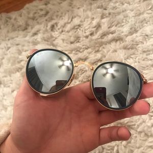 Navy and Gold Ray Bans